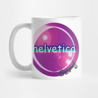 helvetica sample for cool designers Mug